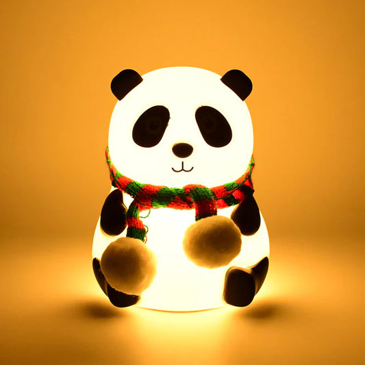 Panda LED Touch Lamp – 7 Colors, Soft Silicone Night Light