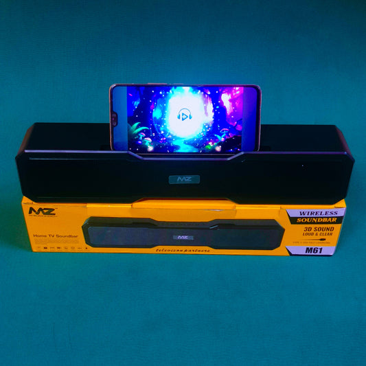 MZ M61 Wireless Bluetooth Soundbar – 3D Surround Sound for Home TV