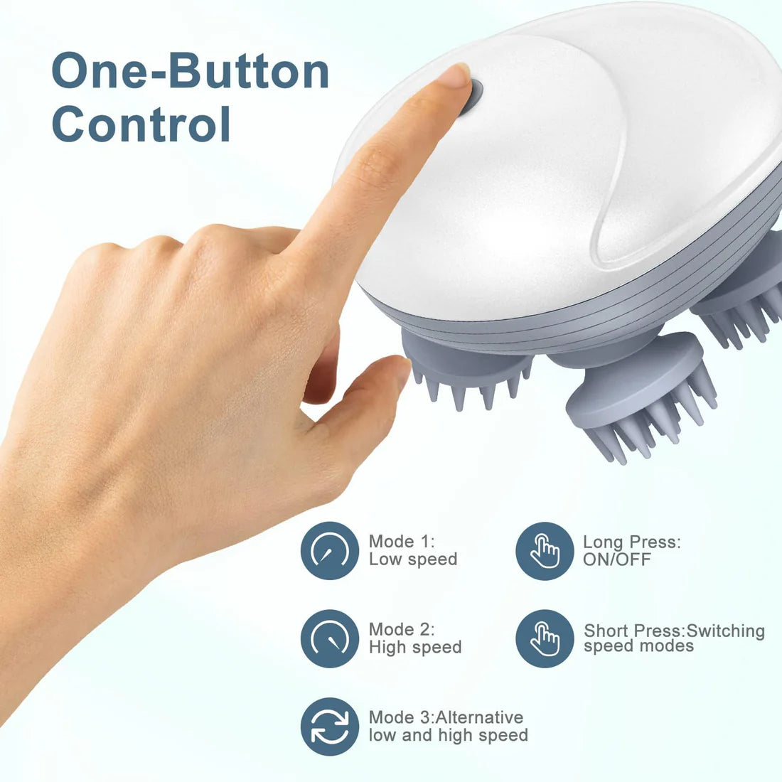 Electric Scalp Massager – 4 Claws, Waterproof & Rechargeable