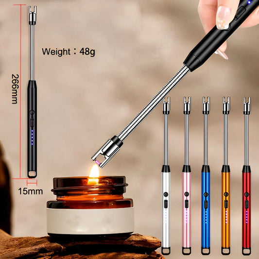 USB Rechargeable Plasma Arc Lighter – Windproof, Flexible 360° Neck